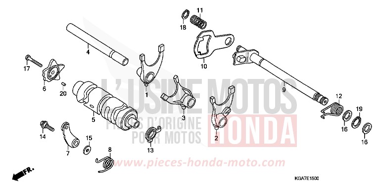 SCHALTTROMMEL von CG125 TITAN ES FORCE SILVER METALLIC (NH411) von 2004